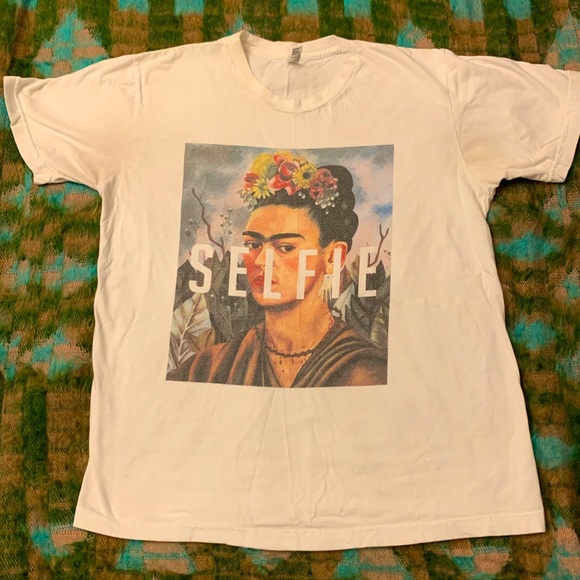Tops - Selfie Frida Kahlo Portrait Tee